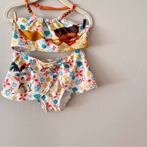 Disney moana bikini two piece swim bathing suit 5-6